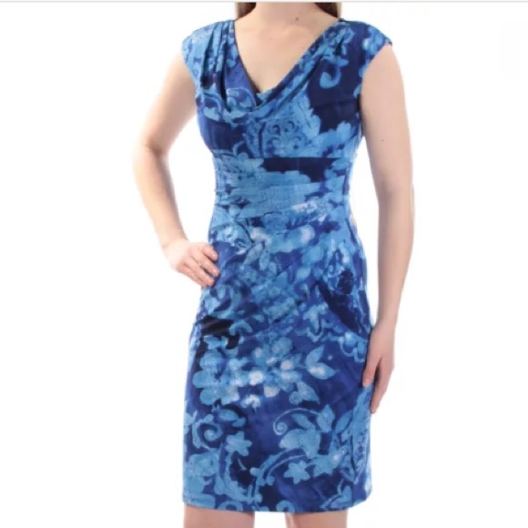 ralph lauren floral ruched dress